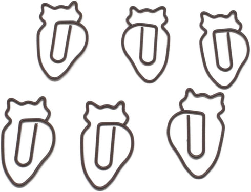 100 Count Owl Shaped Paper Clips Great for Paper Clip Collectors or Office Gift - Comes in Round Tin with Lid and Gift Box (Brown)...