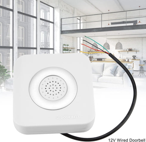 Doorbell, 12V Wired Doorbell,90dB Door Bell Chime,Home Access Control System Supporting No Install Battery for Home Safety, Doorbell, doorbell chi...