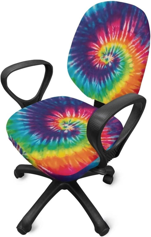 Office Chair Cover with Elastic Band Removable Protective Slipcover Universal Desk Chair Covers Rotating Chair High Elastic Fabric Armchair Slipco...