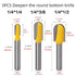 6PCS 1/4 Shank Carbide Rounf Nose Bit 90 Degree V-Groove Bit Suit 3D CNC Signmaking Lettering Engraving Router planing Head Wood Cutter Woodworkin...