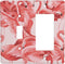 Pink Flamingo Decorative Wall Plates Combination 2 Gang Wall Plate 1 Toggle 1 Rocker Switch Plate for Home Bathroom Bedroom, 4.5 x 4.5 Inch...