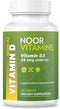 Noor Vitamins Halal Vitamin D, Halal Vitamin D3, 1000 IU Tablets, Supports Bone, Immune & Heart Health, Non-GMO, Gluten Free & Halal (60 Count)...