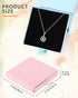 JELIEE 2 Pack Jewelry Gift Boxes Thick Paper Box 3.1x3.1x0.7 Inch Small Gift Boxes Cardboard Jewelry Boxes for Bracelets Necklaces Earrings Ring J...