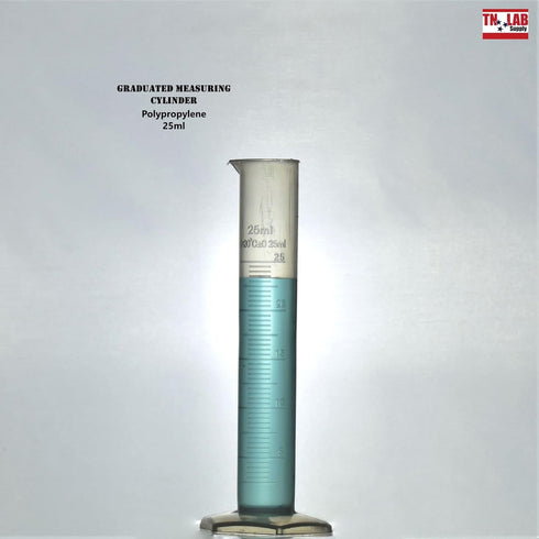 Graduated Measuring Cylinder Polypropylene Plastic 25ml 10-Pack (25ml, 10)...