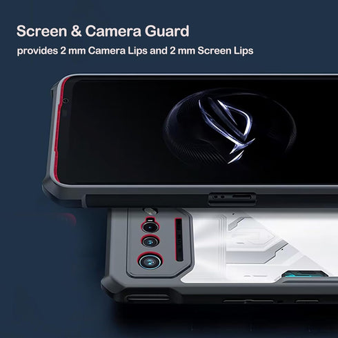 Case for ASUS ROG Phone 5 / 5s / 5 Pro / 5s Pro Case Clear PC Back Camera Protector Heavy Duty Armor Protective Slim & Ultimate Grip Anti-Fingerpr...