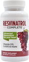 Capsules, 60 Count- Resveratrol Supplement Supports Healthy Aging, Heart Health, and Immune Function with Quercetin, Grape Seed Extract, Vitamin D...