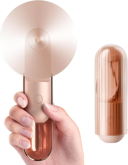 Portable Handheld Fan, 3-Speed Foldable Mini Pocket Fan, USB-C 2000mAH Rechargeable Small Quiet Hand Fan, Personal Lash Fan for Travel, Outdoor, H...