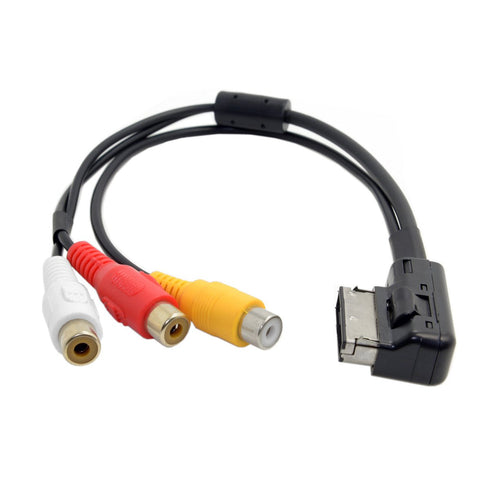 cablecc AMI MMI to 3 RCA Audio Video Cable Female DVD Video and Audio Input Cable for Audi A1 A7 A8 VW Car...