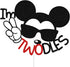 Mouse Inspired I'm Twodles Cake Topper, Mouse Cartoon Theme Baby Boys 2 Years Old Cake Decor, Baby Boys 2nd Birthday Party Decorations Supplies...