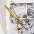 Gold Scissors 7" Recycled Stainless Steel Copper Straight Multi-Purpose Shears Knife Edge Craft Tailor Heavy Duty Scissors for Daily Use (Gold, 7i...