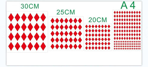 4PCS Harlequin Stencils 4 Sizes Square Diamond Shape Templates Reusable Diamond Harlequin Stencil for Painting on Wood Wall Decor...