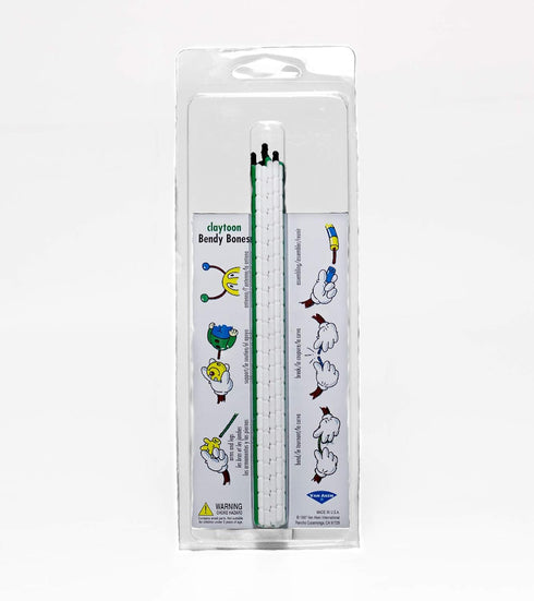 Van Aken International Claytoon VA18602 Bendy Bones Plastic Armatures for Plastalina Modeling Clay and Polymer Clay Claymation, Animator's Choice,...