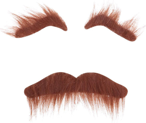 TINKSKY Novelty Costumes Self Adhesive Fake Eyebrows Beard Moustache Kit Facial Hair Cosplay Props Disguise Decoration for Masquerade Costume Part...