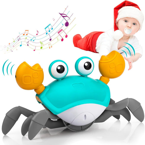 Crawling Crab Baby Toys Infant - Tumble Time Toy Gift Baby Boys and Girls 0-6 6-12 Learning to Crawl 9-12 12-18 Toddlers 36 Months Old Music Devel...