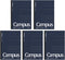 KOKUYO Campus Pre-Dotted Notebook, A5-dotted 6 mm Rule - 30 Lines X 50 Sheets - 100 Pages, Pack of 5 Dark Blue...