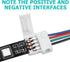 LED Light Strip Connectors 4-Pin 10mm Wide, 10-Pack Led Strip Connectors 4 pin Led Connectors for Kitchen Cabinet Bedroom DIY LED Strip Project So...