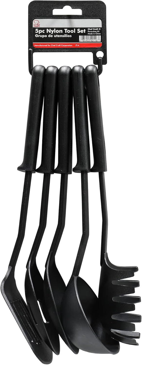 Chef Craft Select Nylon Tool, 15 inch 5 Piece Set, Black...
