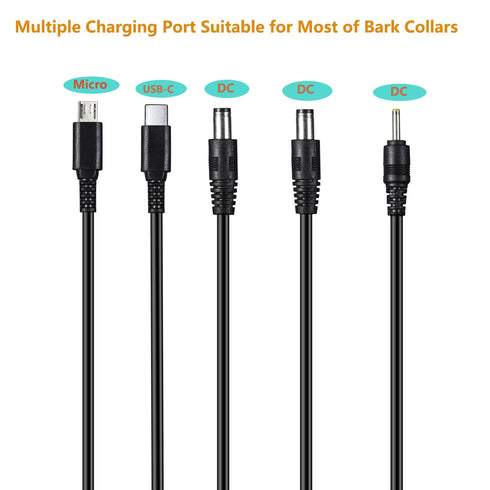 Dog Training Collar Charger Charging Cord Compatible with PATPET, Petrainer, BOUSNIC,Paipaitek, IPETS,PetTech,Flittor,PetSpy,Pet Union PT0Z1 Train...