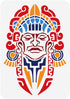 FINGERINSPIRE Mayan Face Stencil 8.3x11.7" PET Tribal Themes Painting Stencils Reusable Aztec Mexico Face Drawing Stencils Wall Hollow Out Sprayin...