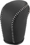 Car Gear Shifting Knob Cover Automatic Transmission Lever Trim for Honda Accord 2018-2022 Faux Leather Black Gray Stitches...