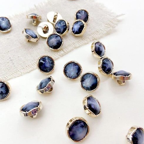 Resin Galaxy Electroplated PVC Base Sewing Shank Buttons 50 Pcs - 12.5mm, 1/2"...