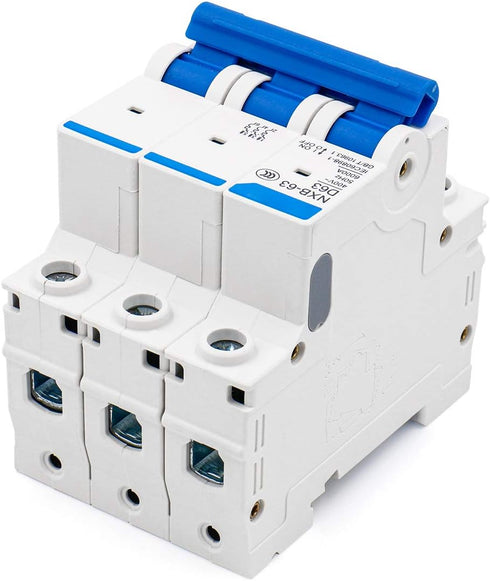 Baomain Mini Circuit Breaker NXB-63 D63 AC 400V 63Amp 3 Pole DIN Rail Mounting Work for Motor Protection and Air Compressor...
