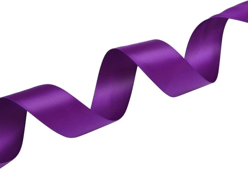 Livder Double Face Purple Satin Ribbon, 1 inch Wide 50 Yard Length (Purple)...