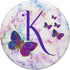 Purple Butterfly Letter K Initial Personalized Monogram PopSockets Adhesive PopGrip...