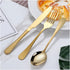 Gold Silverware Set - Portable Stainless Steel Utensils Set with Case Reusable Flatware Set For Camping Travel 7Pcs Include Chopsticks Knife Fork ...