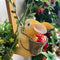 Outdoor Statues for Garden: Bunny Sculpture with Hanging Hemp Rope Animal Rabbit Outside Adorable Patio Balcony Yard Decor Patio Gifts for Women M...