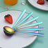 Berglander Rainbow Teaspoon, Stainless Steel Tea Spoon Dessert Spoon With Titanium Colorful Plating 6.5 Inches Pack of 6...
