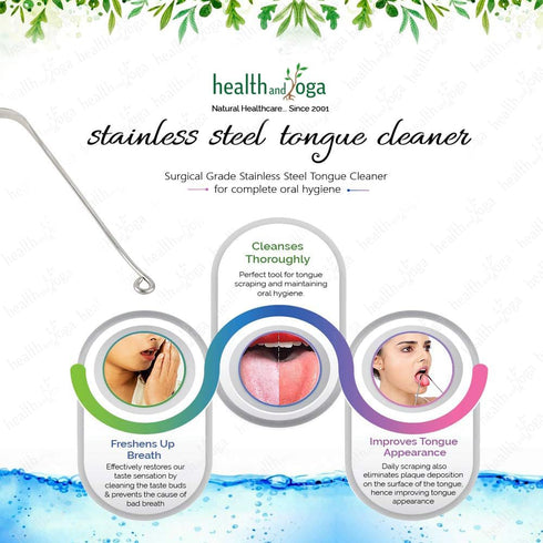 HealthAndYoga™ SteloSwipe Lite Stainless Steel Tongue Cleaners - Disposable Metal Tongue Scrapers Bulk Pack (Pack of 12) - Oral Hygiene Scraper- P...