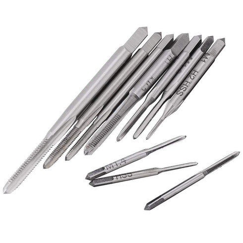 Yakamoz 10pcs Micro Taps Bits Mini Machine Screw Drill Tap Set Metric Thread Screws Plug Bit Small Tapping Bits Tool...