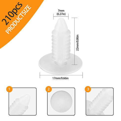 Christmas Tree Fasteners for Vapor Barrier, 1" Christmas Tree Clips, Plastic Nylon Christmas Tree Rivet Clips Retainer for Crawl Space Moisture Ba...