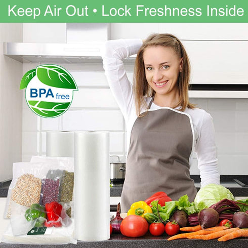 O2frepak 100 Pint 6" x 10" Vacuum Sealer Bags with BPA Free and Puncture Prevention,Vacuum Seal Freezer Bags,Great for Sous Vide Vaccume Sealer Pr...