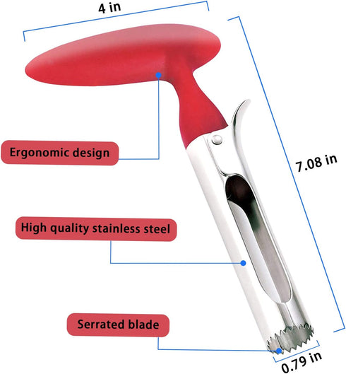 Apple Cutter Slicer & Corer Kit - 12-Blade Apple Slicer & Corer, Includes 3 Premium Stainless Steel Fruit Forks...
