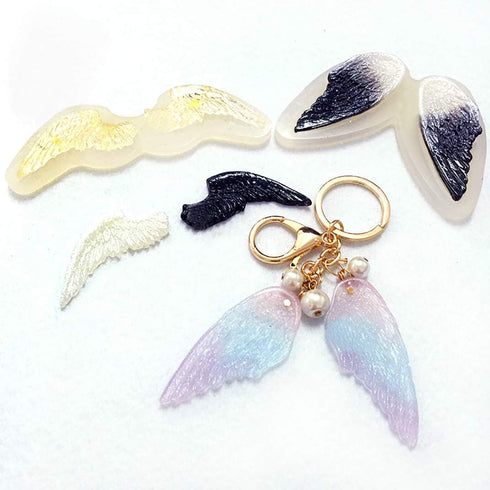 iSuperb 7 pcs Resin Molds Angel Wing Molds Silicone Molds UV Epoxy Resin Casting Molds Keychain Molds for DIY Art Decoration Gift Making...