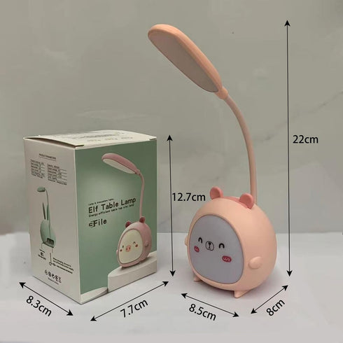 LED Desk Lamp?Mini Dog Night Light,Portable LED Table Light, Cute Foldable USB Rechargeable Reading Light Bedroom Children's Bedside Study (Pink)...