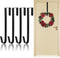 Tebery 4 Pack Premium Wreath Hanger Door Hangers, 12-Inch Black Over The Door Hooks, Long Wreath Hangers for Hanging Christmas Decorations, Clothe...