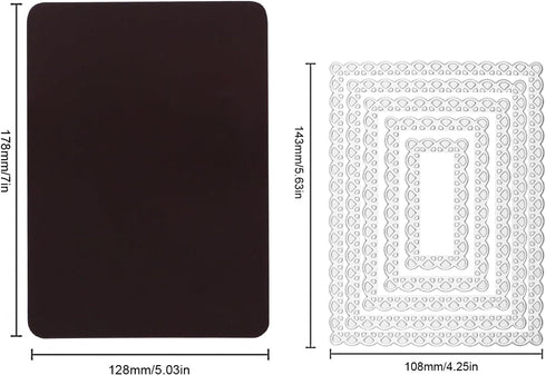 Yoseng Die Cuts for Card Making,Nesting Frame Die Cut,Card Frame Die Set,Paper Craft Die-Cuts,DIY Card Metal Punch Template, Scallops Border Class...