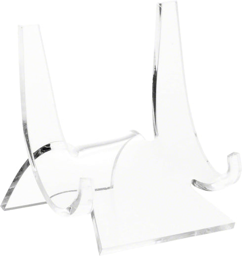 Plymor Clear Acrylic Double-Scoop Display Easel, 3" H x 2.875" W x 2.5" D (3 Pack)...