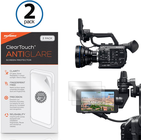 BoxWave Screen Protector Compatible with Sony PXW-FS5 - ClearTouch Anti-Glare (2-Pack), Anti-Fingerprint Matte Film Skin for Sony PXW-FS5, Sony PX...