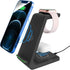 Wireless Charger,3 in 1 Fast Wireless Qi Charging Station Dock Stand for iPhone 14/13/12/11 Pro Max/XR/XS Max/XS/X, iWatch SE/7/6/5/4/3/2, Airpods...
