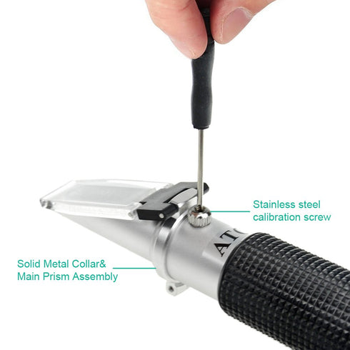 Professional Automatic Temperature Compensation Salinity Refractometer for Aquariums, Marine Monitoring, Saltwater Testing...Dual Sacle: 0-100ppt ...