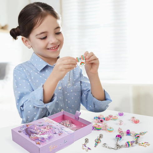 Sofier Charm Bracelet Making Kit Mermaid Gifts for Girls DIY Crafts for Girls Ages 8-12 Teen Girl Gift Ideas Kids Jewelry Making Birthday Christma...