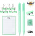 EooUooIP Desk Accessories Binding Set,Practical and Beautiful Green Office Supplies Set,Stapler Hole Puncher Paper Clips and Ballpoint Pen for Off...