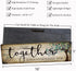 Family Art Decor Inspirational Quotes Wall Hanging Sign - Together is Our Favorite Place to Be - Motivational Home Art Decor Wood Plaque Sign 16"x...