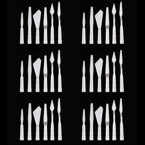 Luckycivia 6 Set Palette Knives Set, Plastic Spatula Art Tools for Painting...