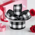 1.5" Black and White Checked Plaid Ribbon - Craig Bachman Black White Buffalo Checked Ribbon (RG0179902) 1.5" x 10 Yards...