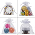 HRX Package 100pcs White Organza Jewelry Bags Drawstring 3 x 4 inch, Little Mesh Gift Pouches Mini Candy Bags for Small Presents Jewelry Earrings...